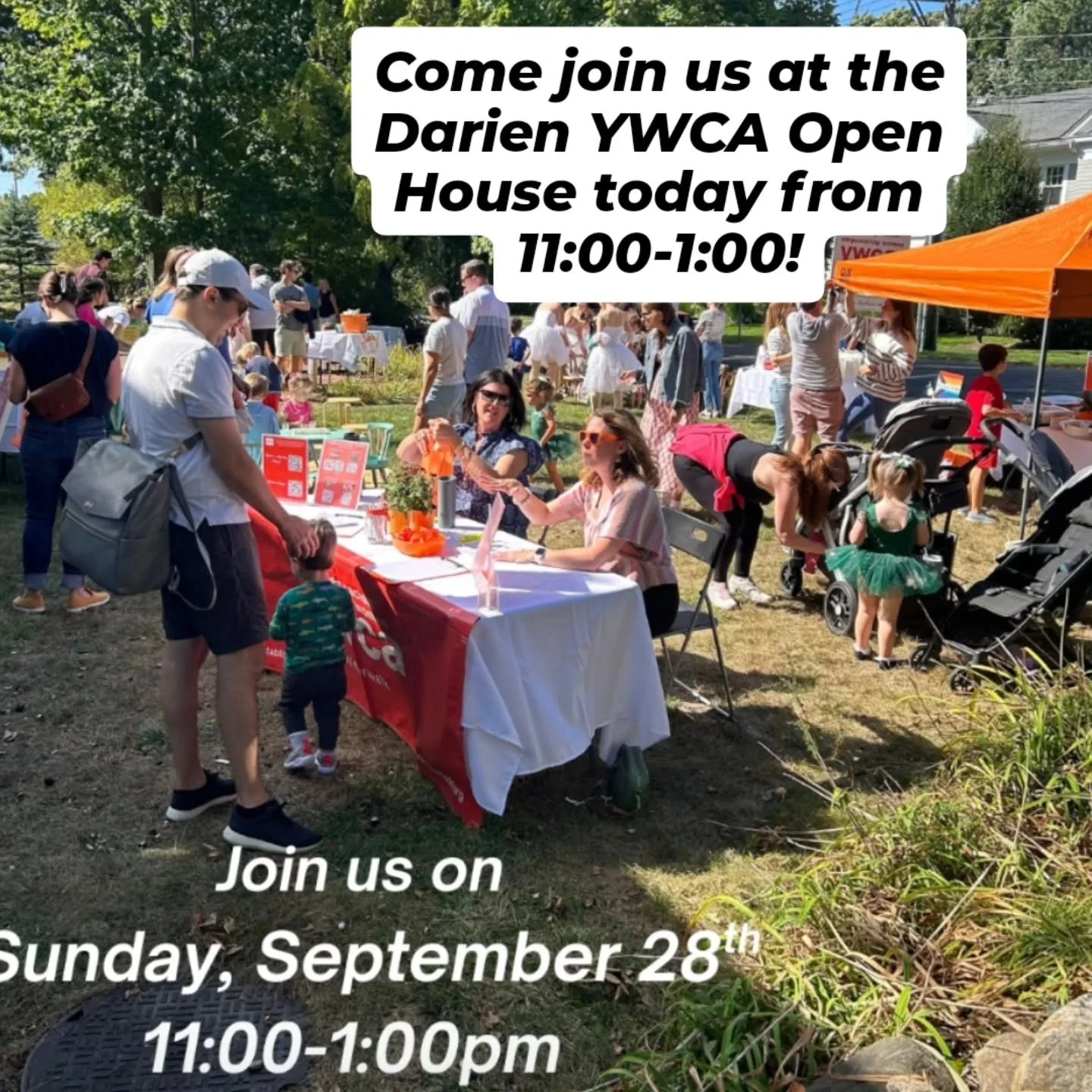 Join us today at the Darien YWCA Open house from 11:00-1:00!
