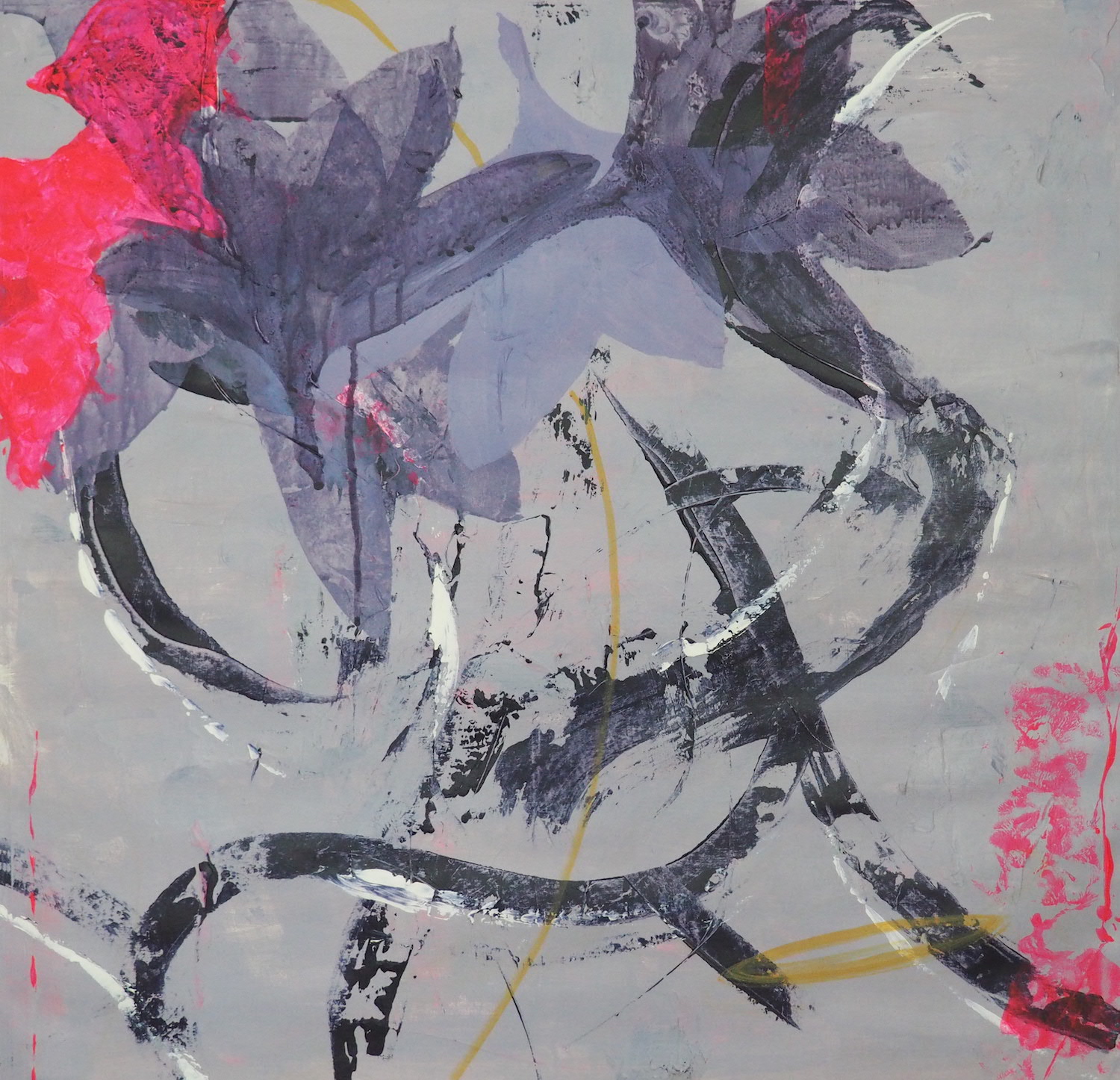 Open-hearted . Acrylic on paper. Lynne Cameron, 2015.
