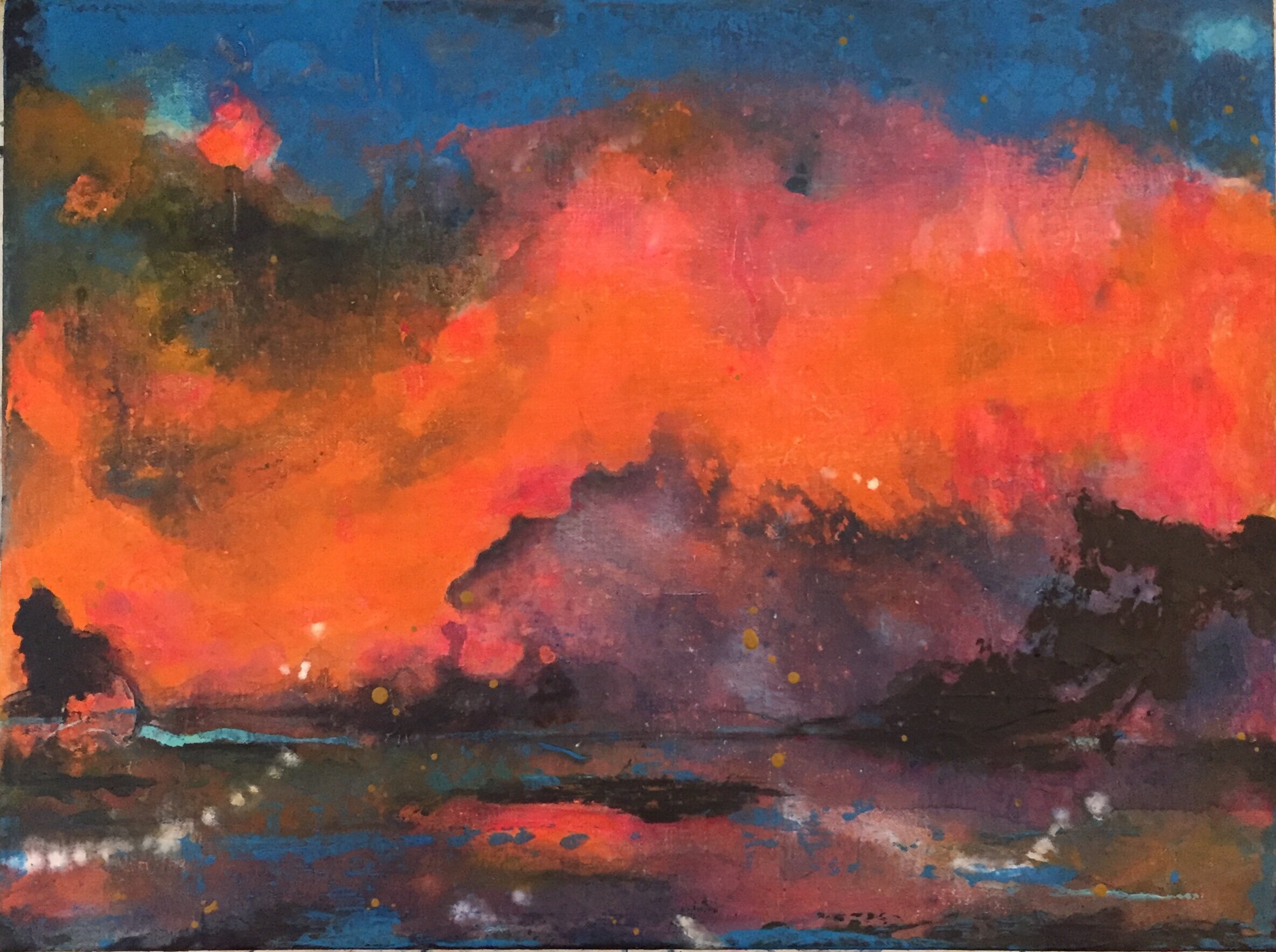 Painting from the series After Nolde . Lynne Cameron.