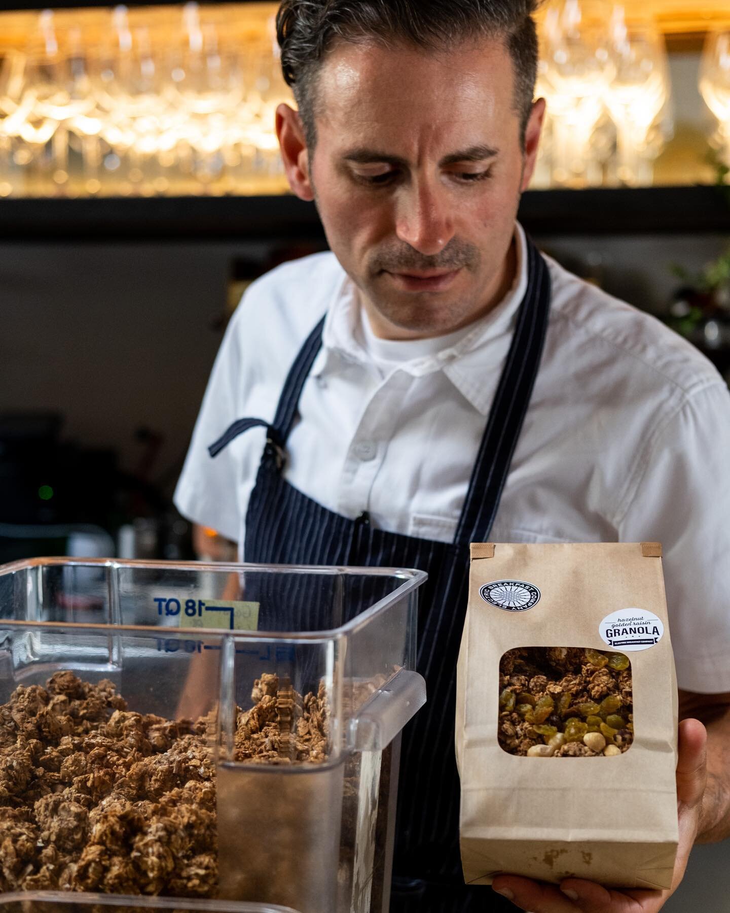 hazulnut &amp; golden raisin granola&hellip;another fun project, part of #ElectricBreakfastCompany&hellip;pick up a bag when you stop by for coffee &amp; doughnuts this weekend. #spqrsf
.
.
.
#granola #breakfast #yogurtandgranola #housemade #cheflife