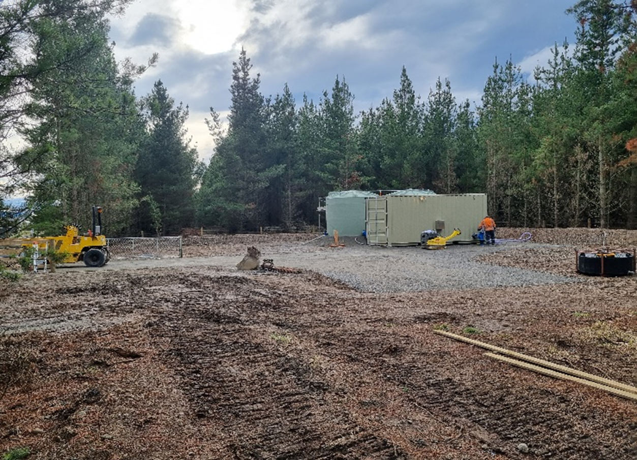 Pumping station construction at Downs Road