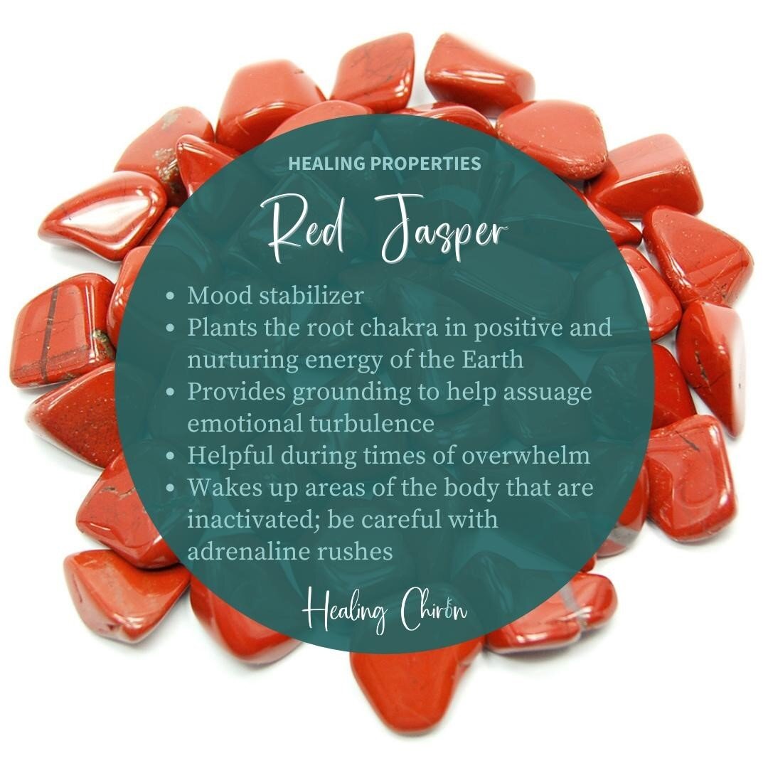 🧡🔮 Red Jasper is an extremely powerful crystal, especially for the sacral chakra.⁠
⁠
Here are some of the healing properties of Red Jasper:⁠
* Mood stabilizer⁠
* Plants the root chakra and sacral chakra in positive and nurturing energy of the Earth