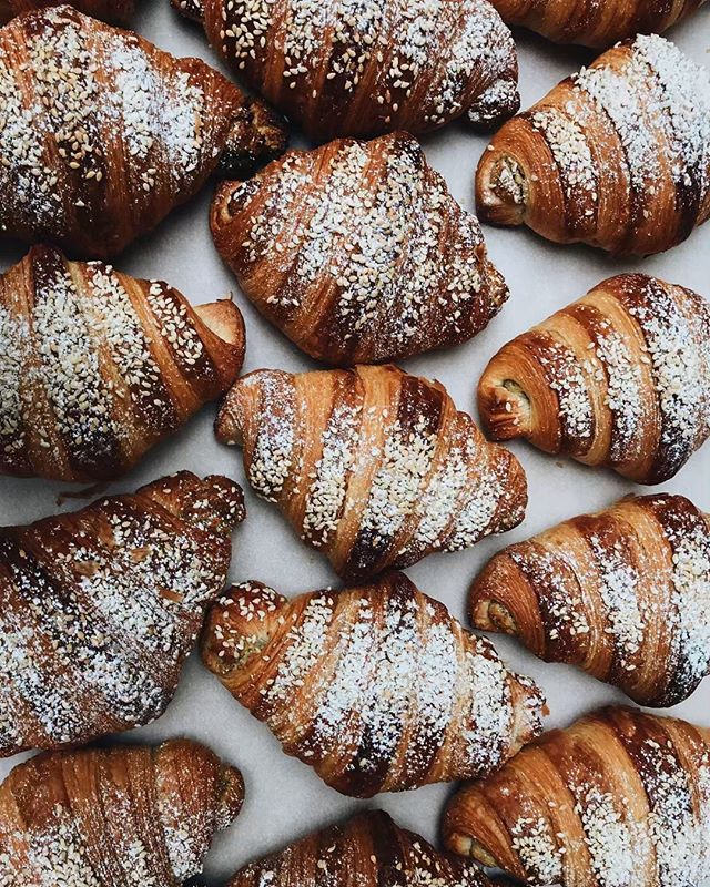 So thinking forward to summer has me dreaming about these incredible sesame and tahini croissants from @pophamsbakery for the #bakeforsyria launch and talk from @serenaguen and @theworldwidetribe about turning passions into social impact last summer 