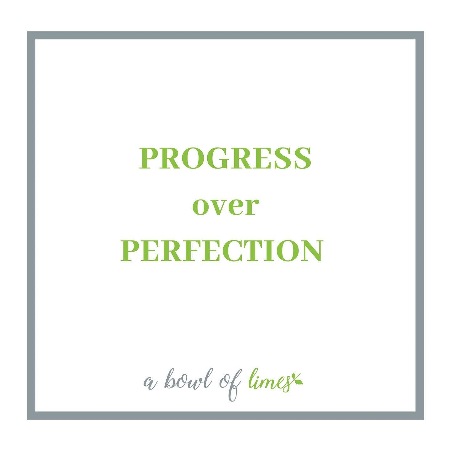 Sometimes aiming for PERFECTION can be super positive but sometimes it can result in self-criticism &amp; self-sabotage. If if you fall short it has a tendency to lead to a general feeling of lack of motivation &amp; a loss of enthusiasm.

Try to shi