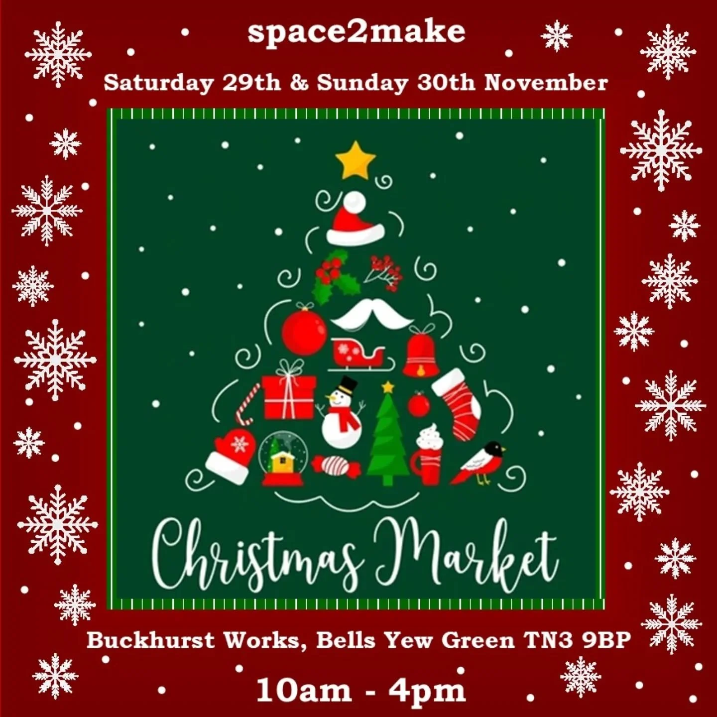 Come along to the @Space_2_Make (where we are based) Christmas shopping event 🎄Saturday 29th and Sun 30th November. Support lots of wonderful creative makers that are based here, amongst many other local businesses.  There will be hot food, coffee, 