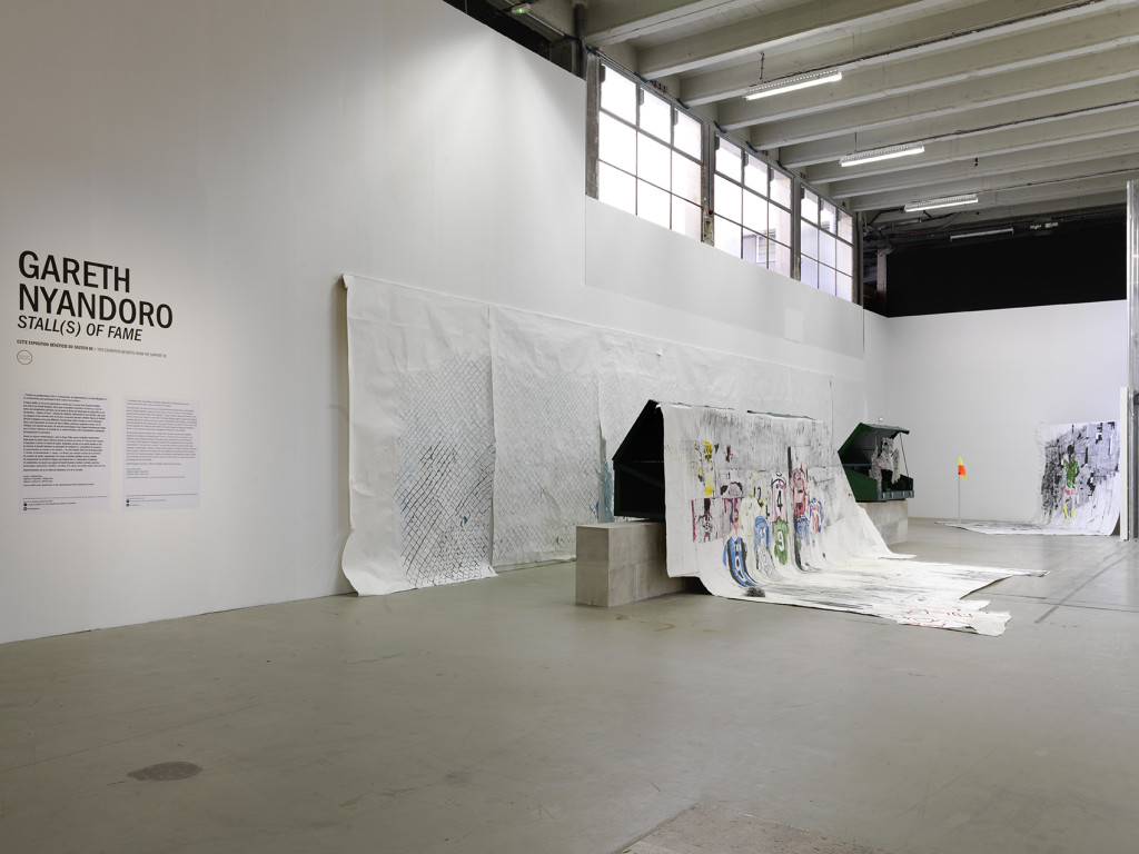 Vue de l’exposition de Gareth Nyandoro “Stall(s) of Fame”, Palais de Tokyo.