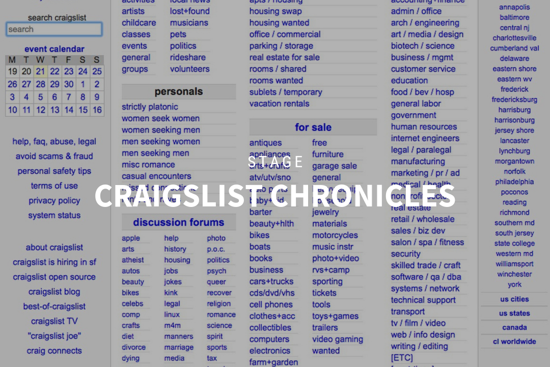 Craigslist+Chronicles