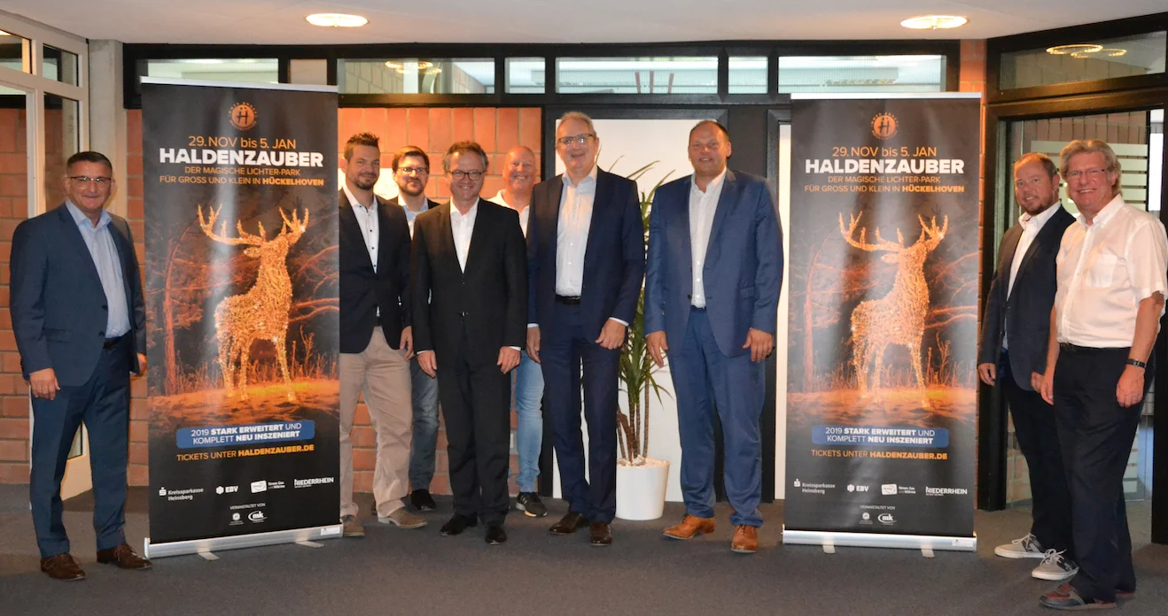 Das HALDENZAUBER-Team und die Sponsoren bei der Pressekonferenz am 30.08.2019