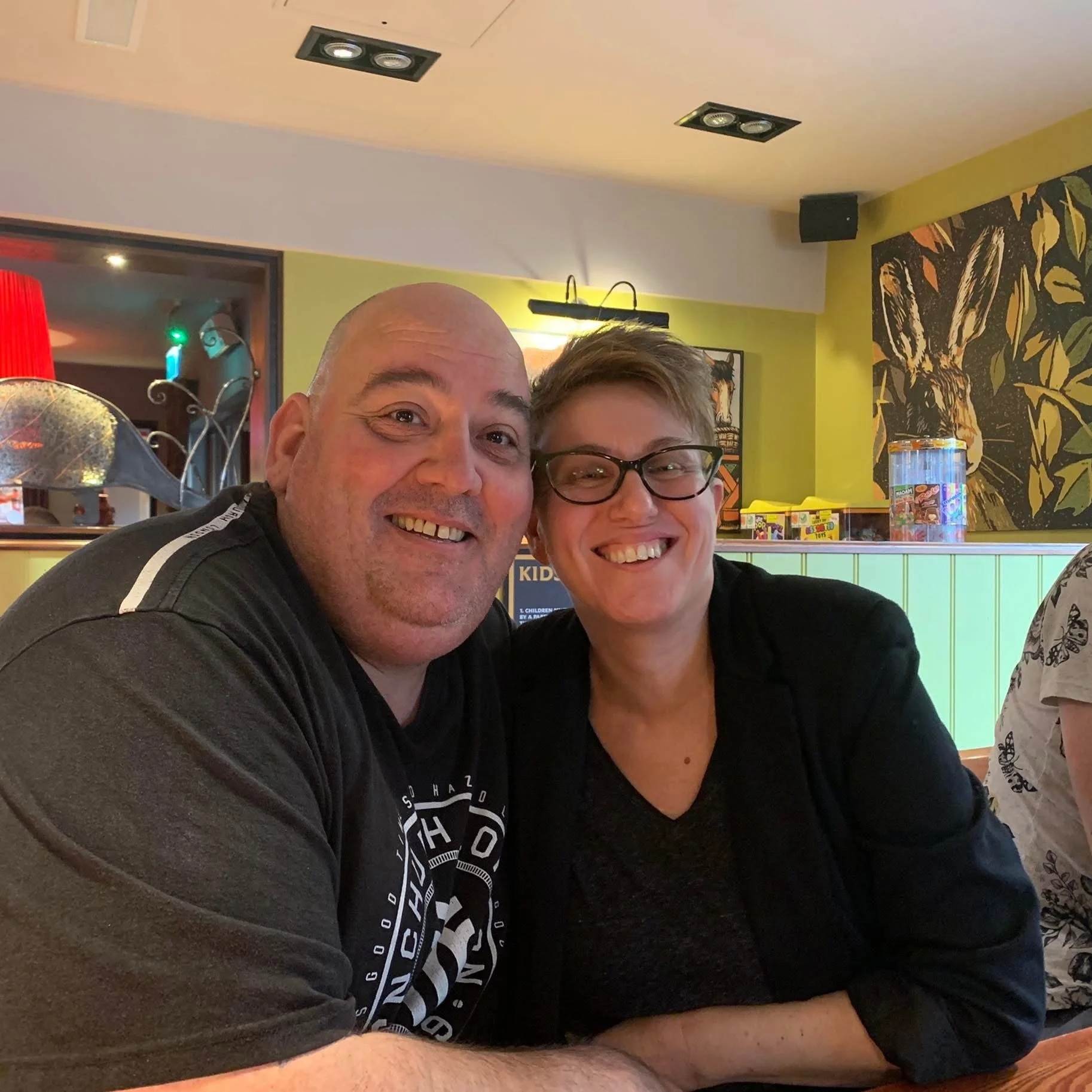 Smiling happy Christian couple at Love Caerphilly