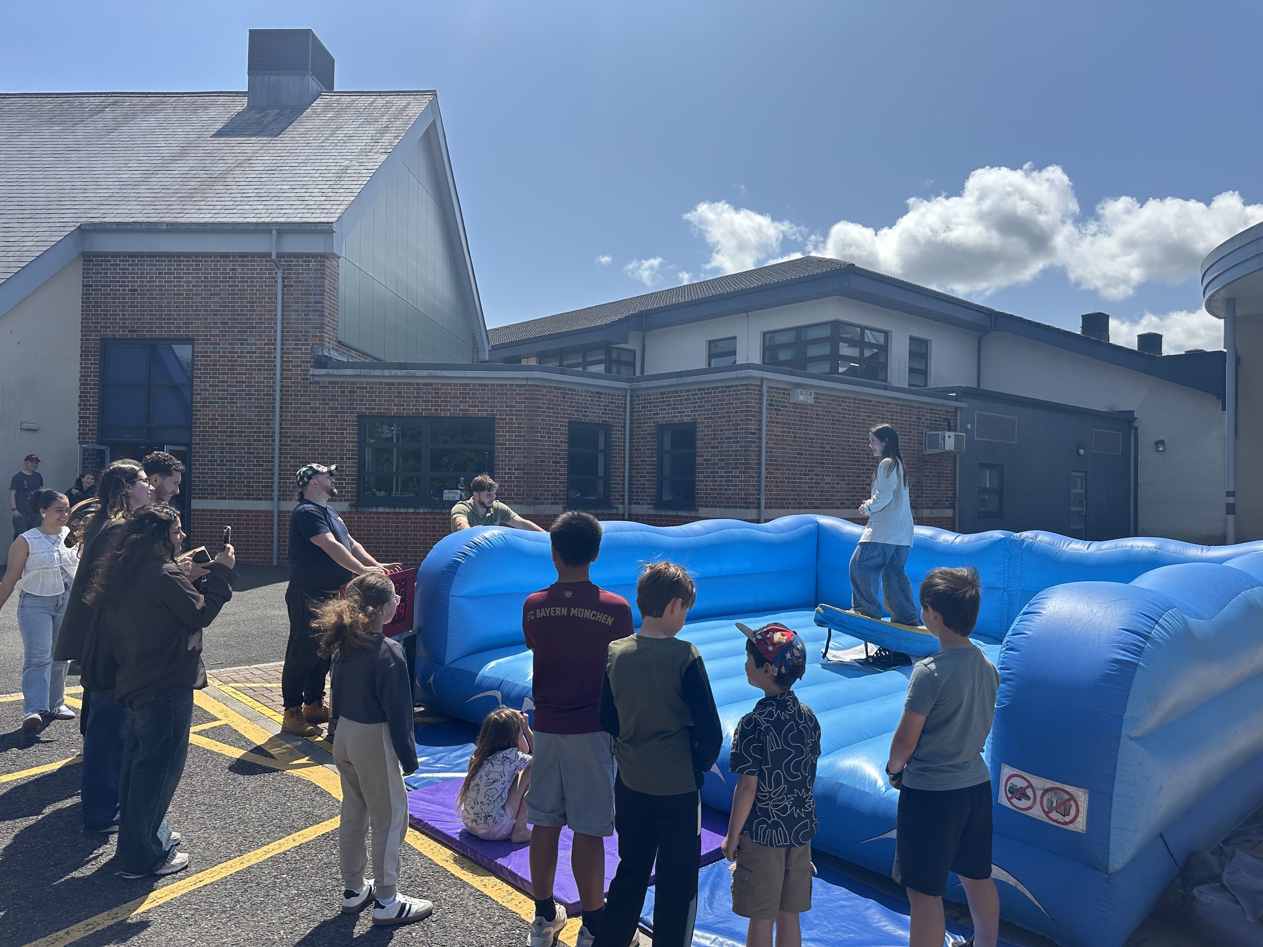 Fathers day inflatable surf off at Love Caerphilly church