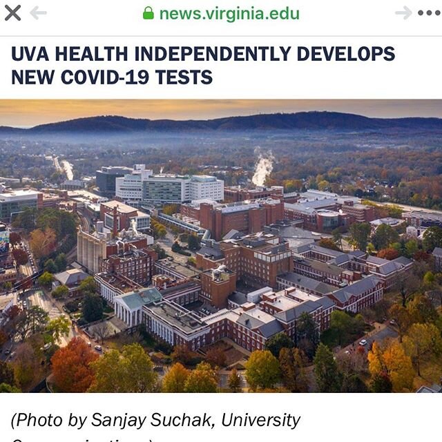 👨🏻&zwj;🎓Proud of the UVA healthcare system. 
Use the link below 👇🏼 to read full story!

https://news.virginia.edu/content/uva-health-independently-develops-new-covid-19-tests