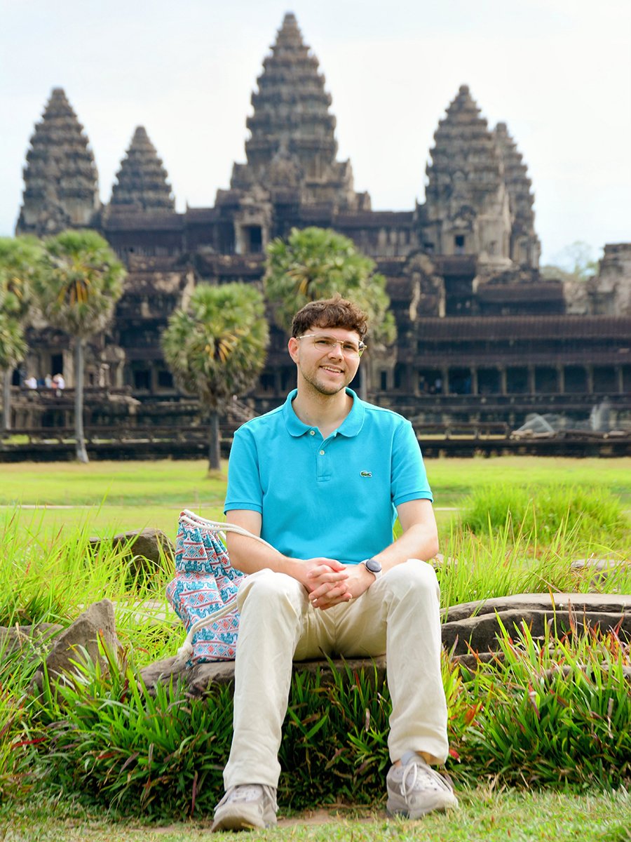 Posing at Angkor Wat, Angkor, Cambodia (2025).