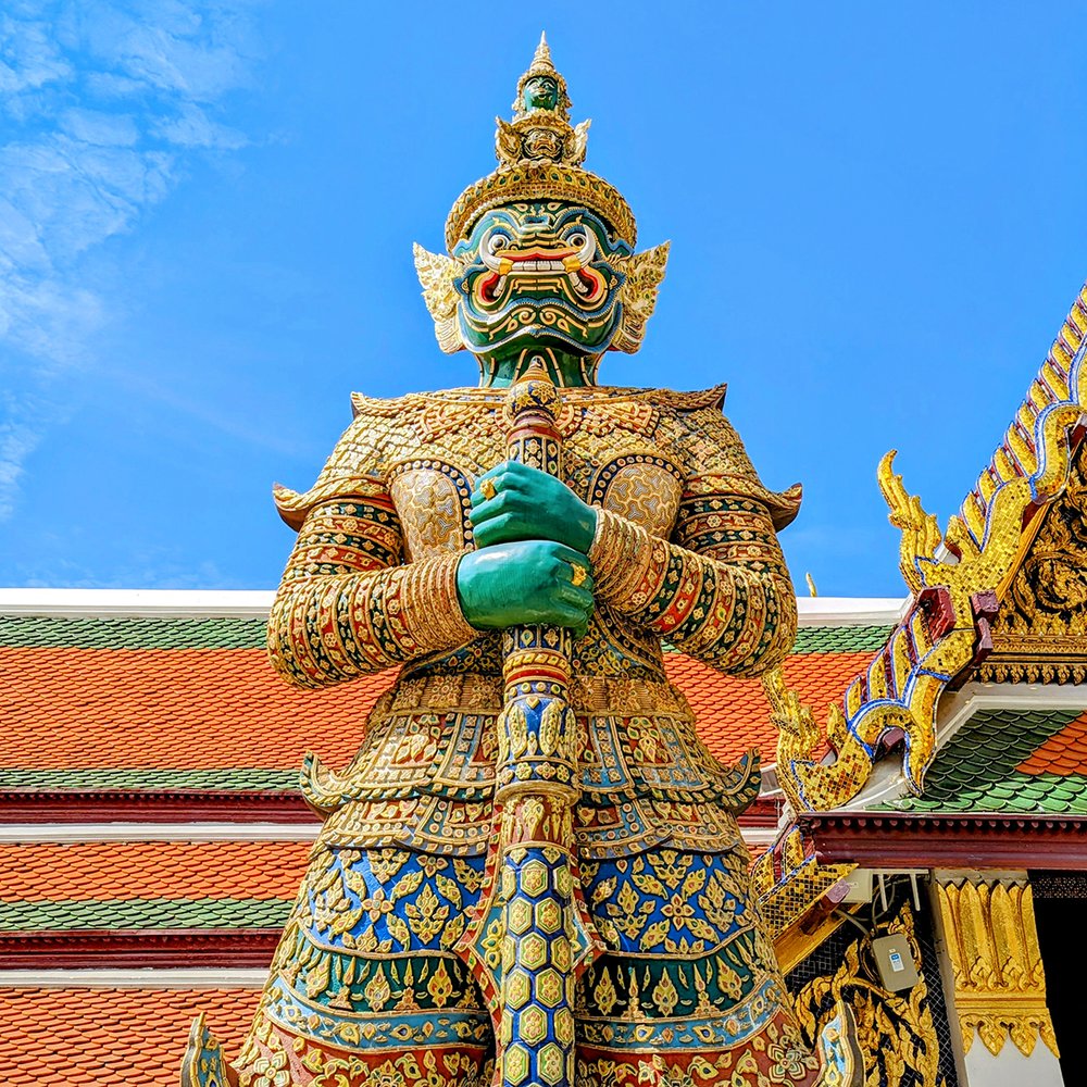  Yaksha guardian at the Grand Palace grounds, Bangkok, Thailand (2023). Photo by Danny With Love. 