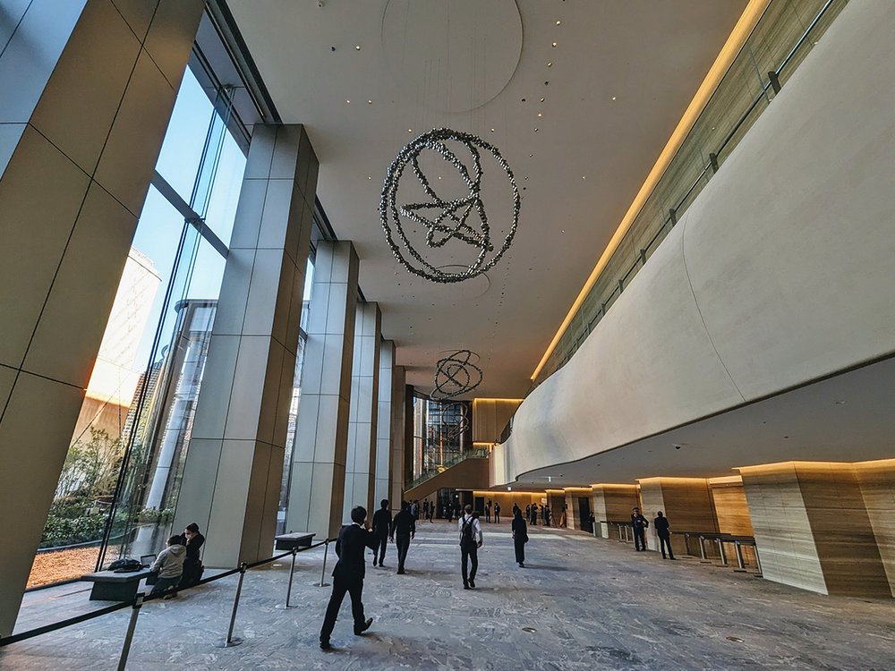  Public sculptures by Icelandic-Danish artist Olafur Eliasson, at Azabudai Hills Mori JP Tower, Minato City, Tokyo, Japan (2023). Photo by Danny With Love. 