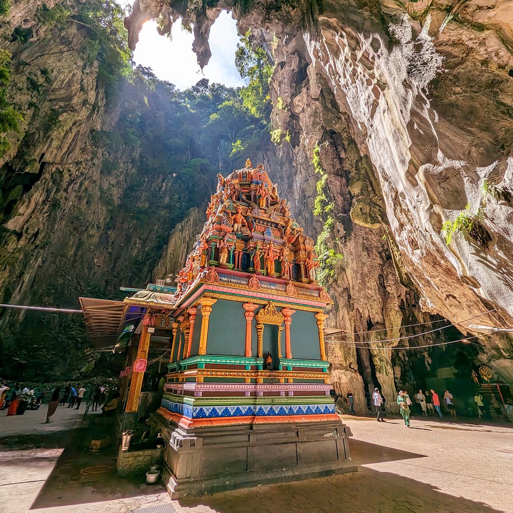  Hindu temple inside the Batu Caves, just outside Kuala Lumpur, Selangor, Malaysia (2024). Photo by Danny With Love. 