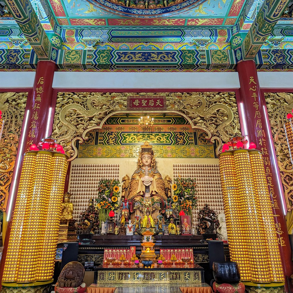  Altar to Thean Hou, patron deity of sailors and fishermen, Thean Hou Temple, Kuala Lumpur, Malaysia (2023). Photo by Danny With Love. 