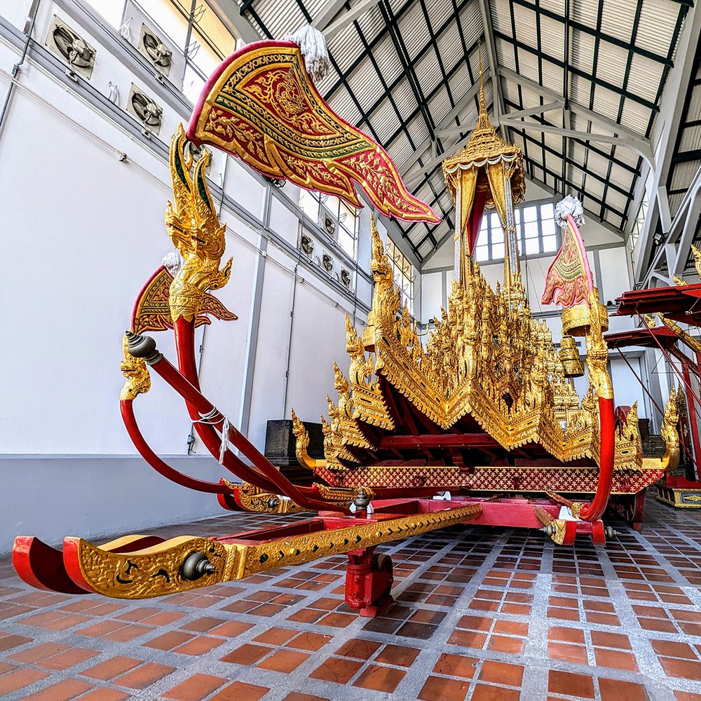  The Royal Chariot of Great Victory, built in 1795 for royal cremation ceremonies, at the National Museum, Bangkok, Thailand (2024). Photo by Danny With Love. 