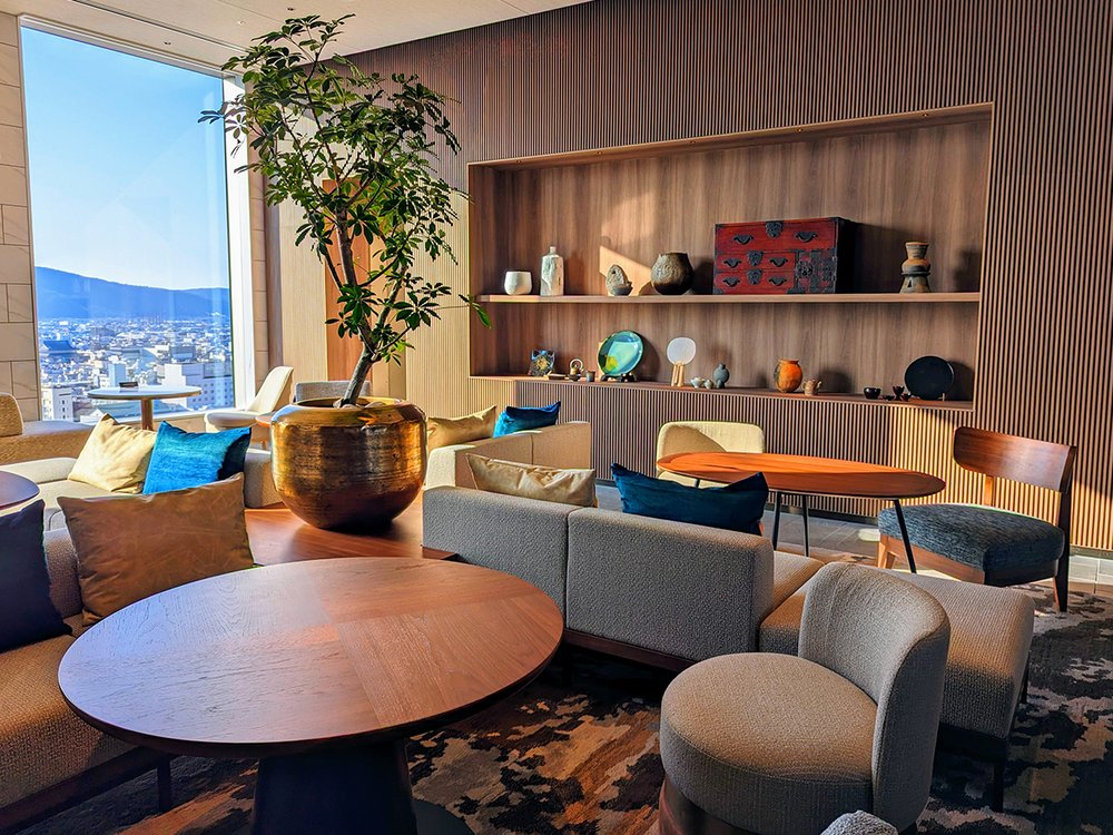  View of the lounge on the 16th floor, Courtyard by Marriott Fukui, Fukui, Japan (2024). Photo by Danny With Love. 
