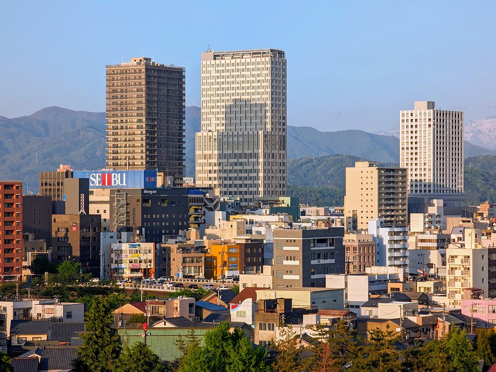  View of Courtyard by Marriott Fukui (center) from Mount Asuwa, Fukui, Japan (2024). Photo by Danny With Love. 