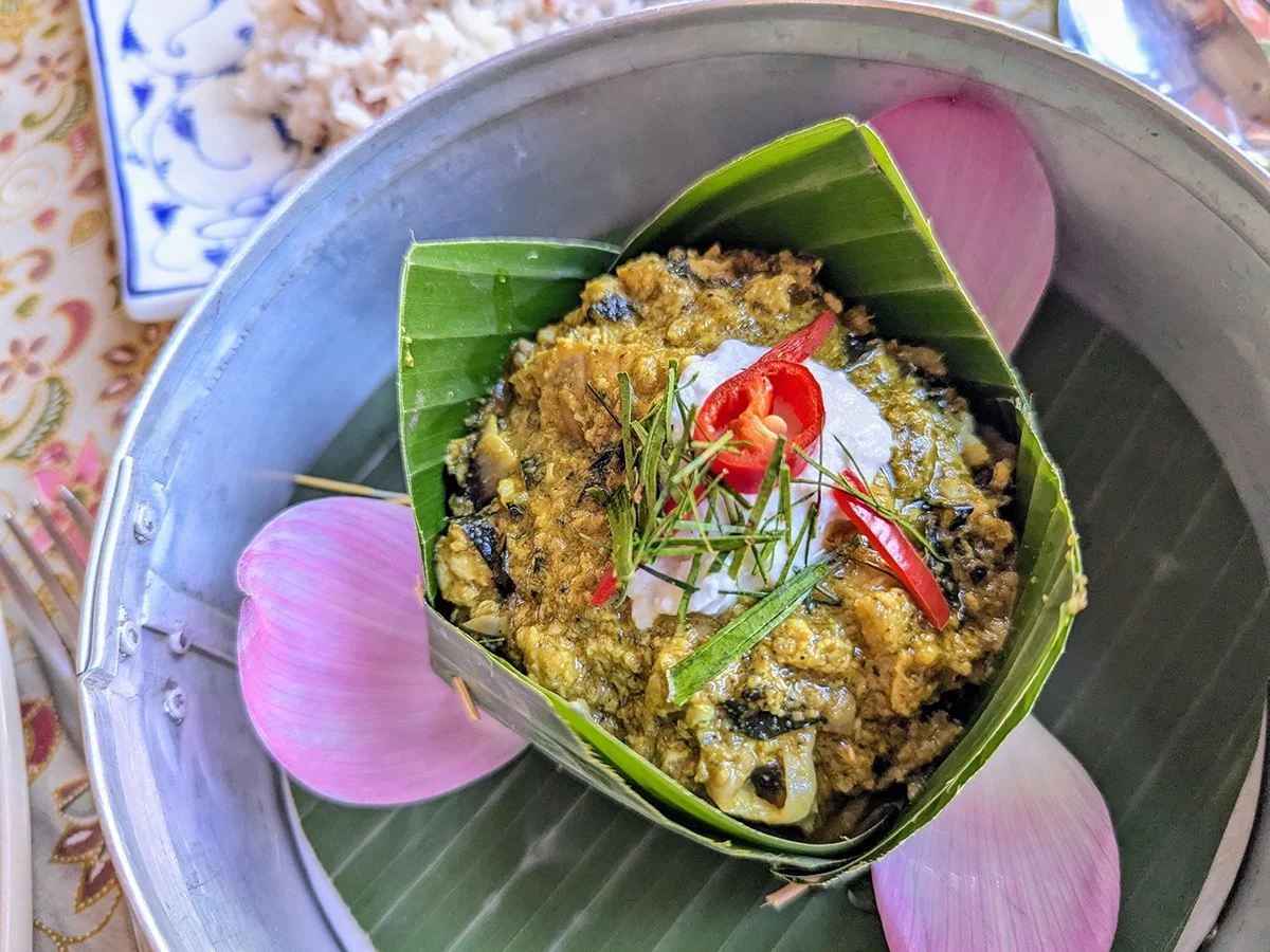 Fish amok with catfish, Amok by Chef Kimsan, Siem Reap, Cambodia (2025). Photo by Danny With Love.