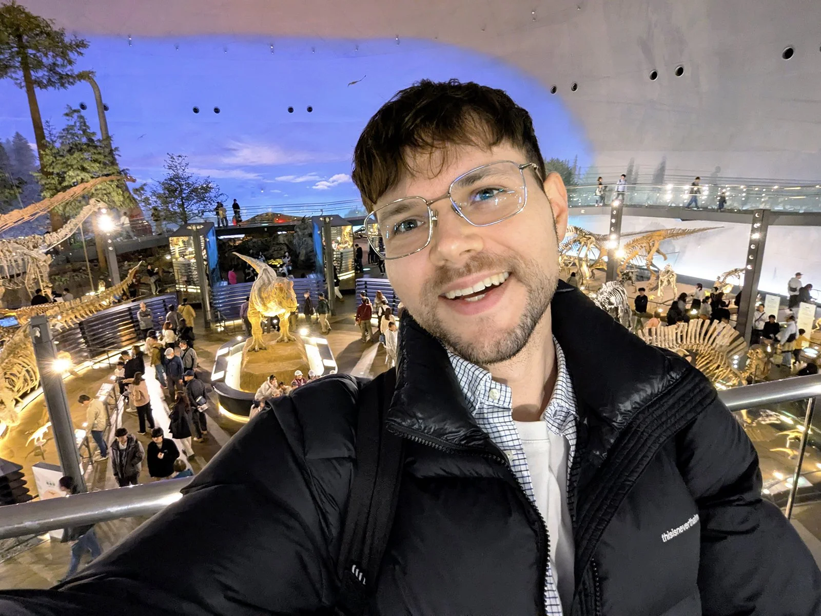 Posing at the Fukui Prefectural Dinosaur Museum, Katsuyama City, Fukui Prefecture, Japan (2025). Photo by Danny With Love.