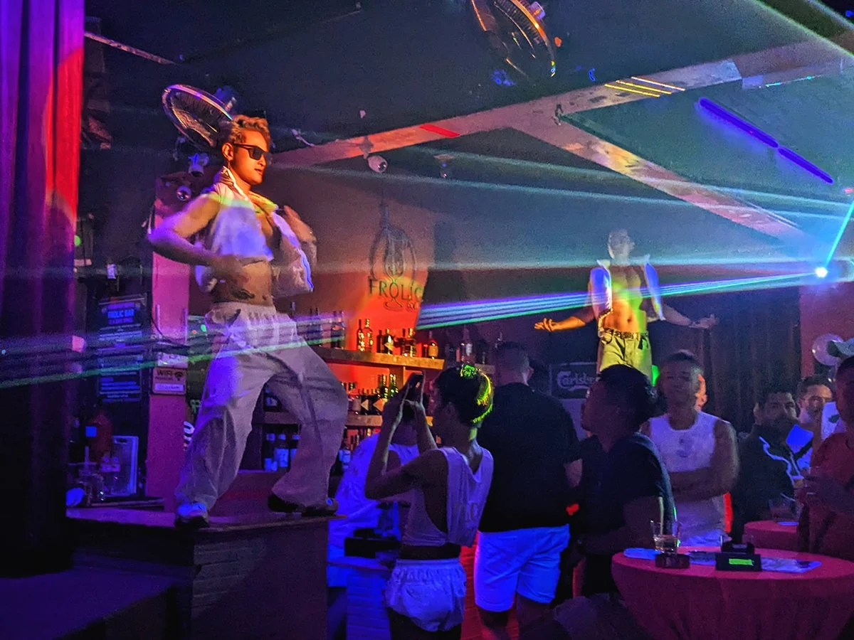 Go-go dancers at Frolic Bar, Saigon, Vietnam (2025). Photo by Danny With Love.