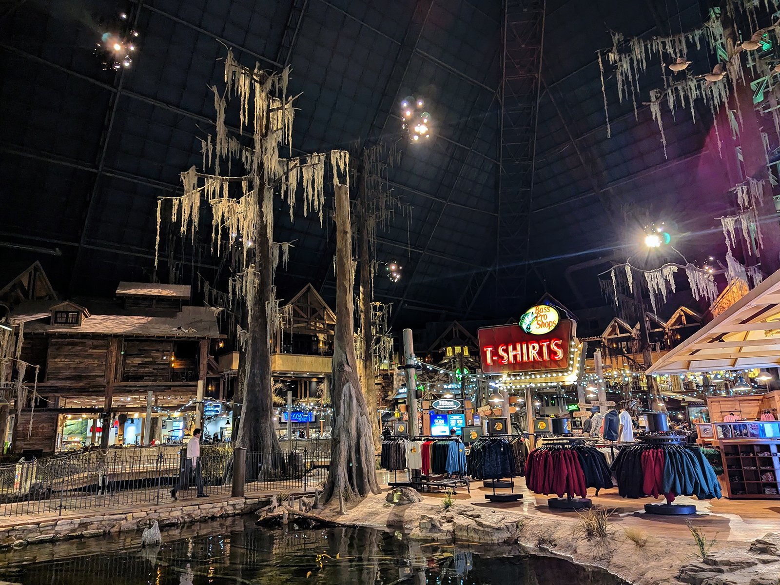 Cypress swamp inside Bass Pro Shops at the Pyramid, Memphis, Tennessee, United States (2026). Photo by Danny With Love.