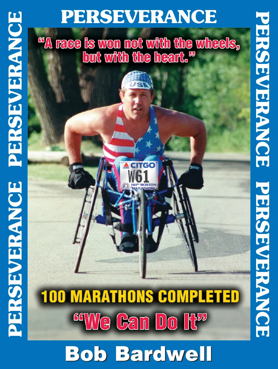 A heavy construction accident in 1973 left Bob paralyzed. Bob’s inspirational story includes racing in over 100 wheelchair marathons, including 5 Boston marathons.