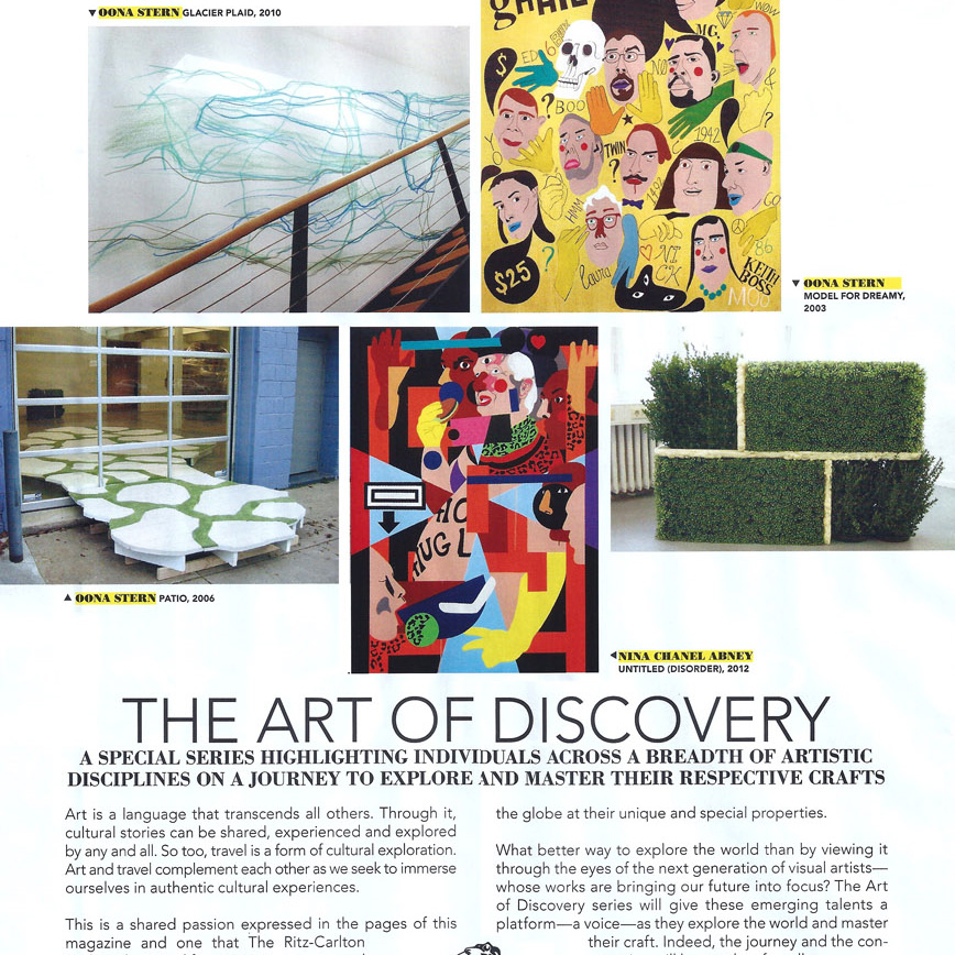 American Express and The Ritz-Carlton, The Art of Discovery, Departures magazine, September 2012.