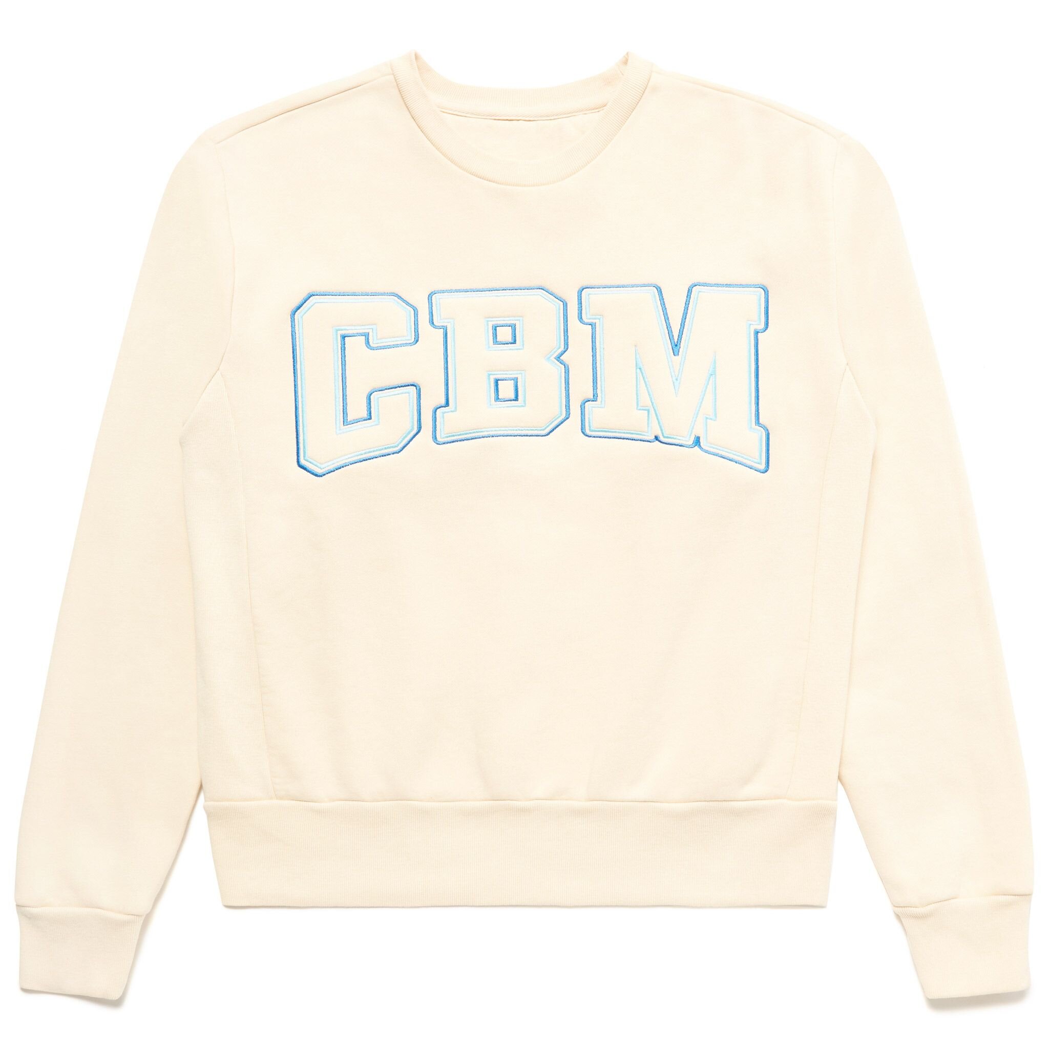 BEIGE FALL ESSENTIAL EMBROIDERED SWEATSHIRT