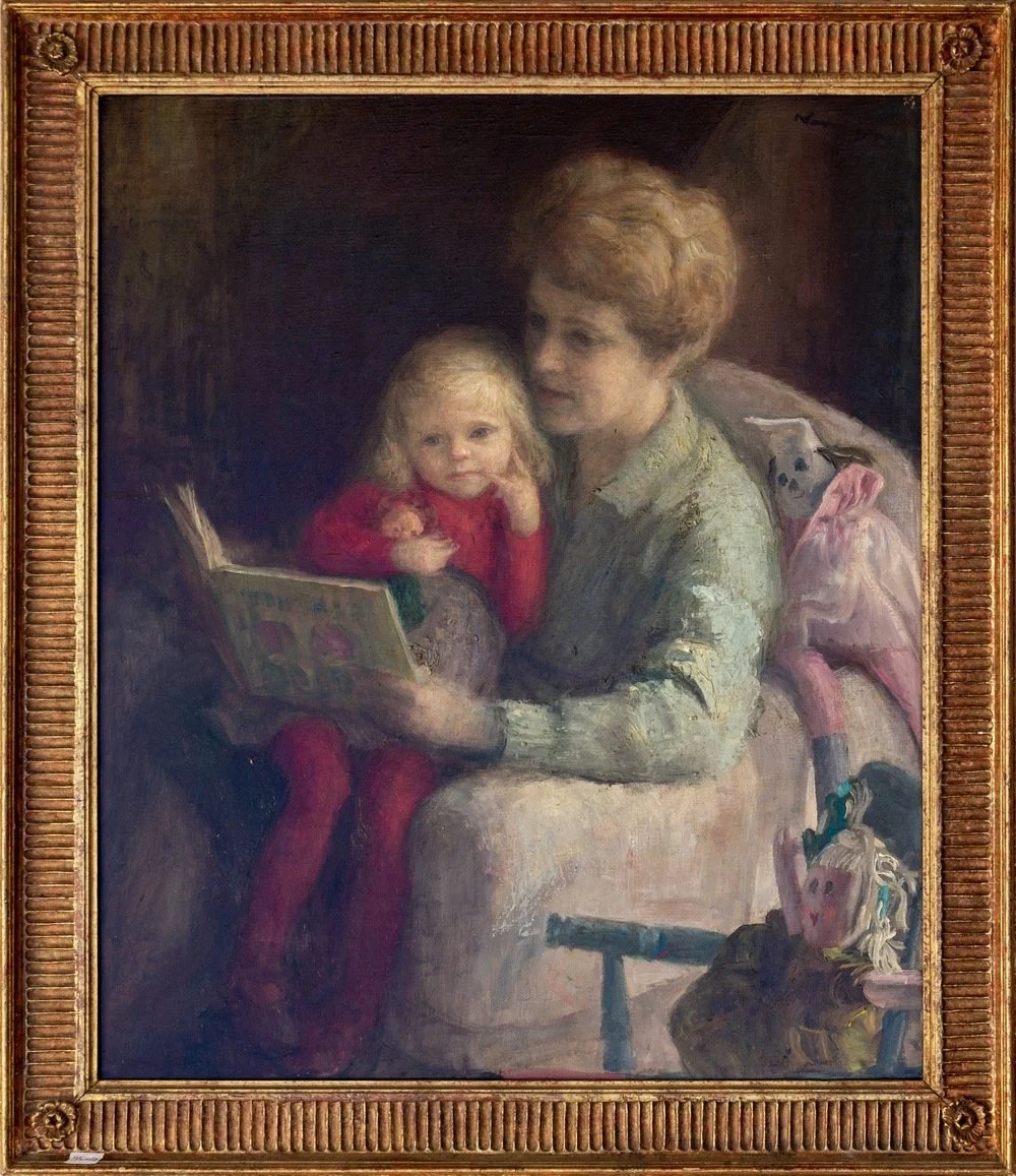 95.12 A Mother reading to her daughter 