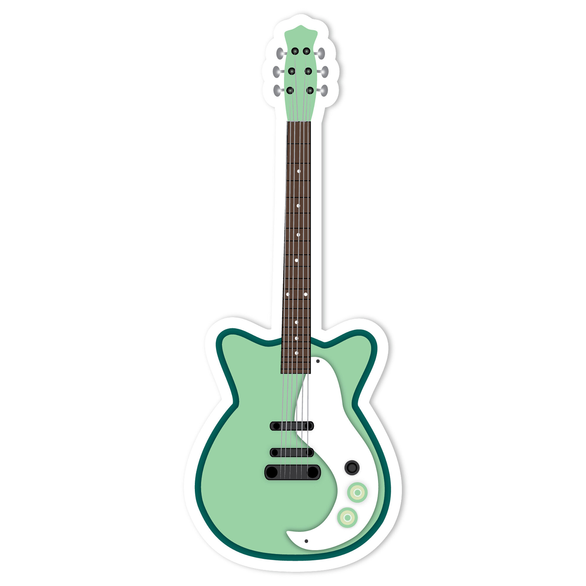 Mint Green Guitar