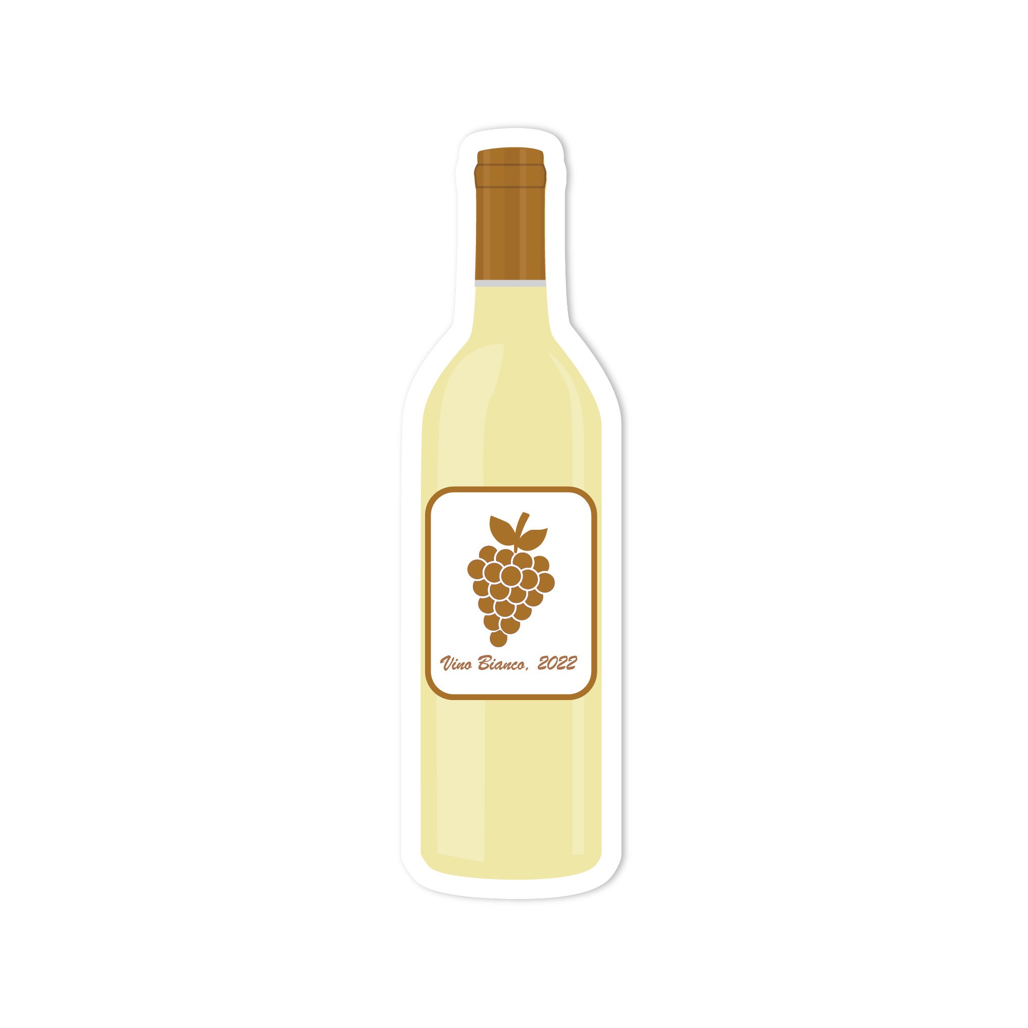 White Wine Sticker