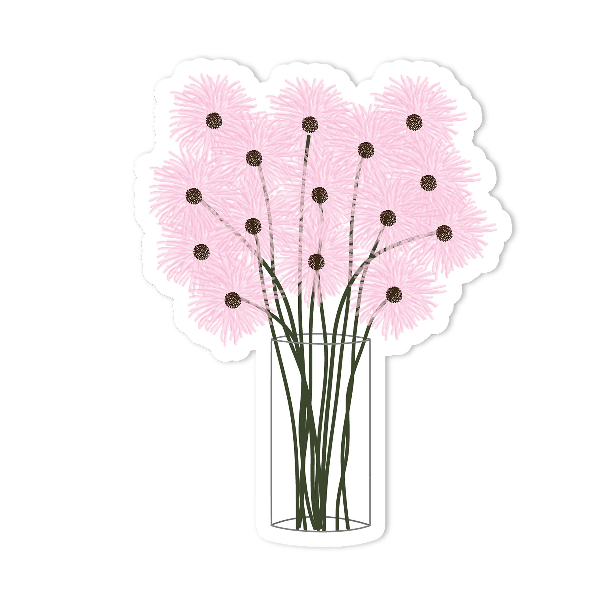 Pink Flowers Sticker