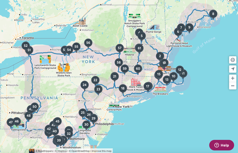 East Coast Road Trip