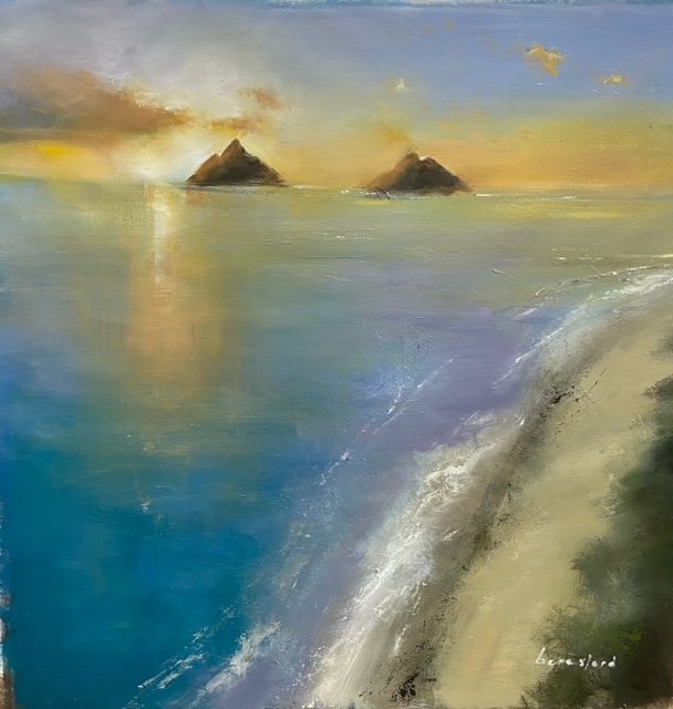 last light on oahu 36x36 oil on canvas.jpeg