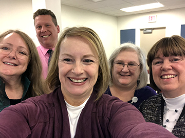  Selfie taken by a group from the CON remotely attending the TCN Special Topic meeting on Aging, 1/17/2019 