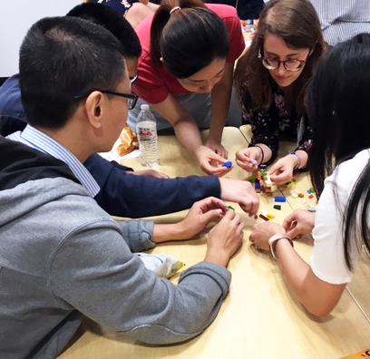  Team Science Group Activity with Legos during Presentation to K Club, 8/1/2019 