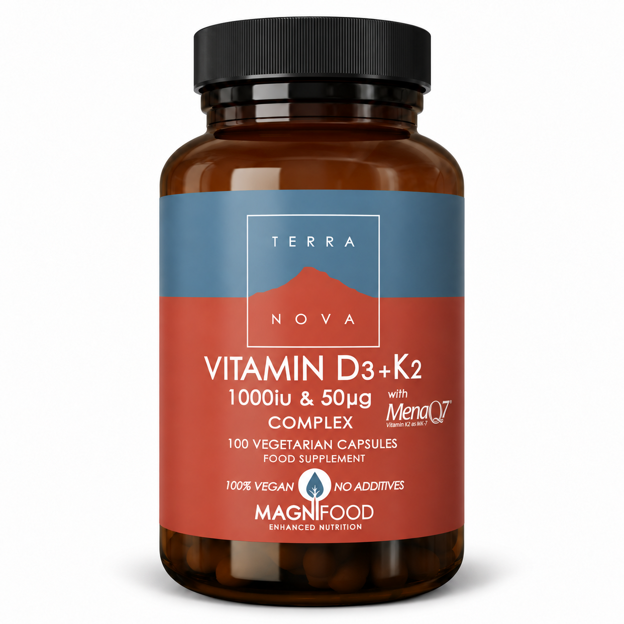 Terranova: D3 & K2 Complex (helps bones & foetal health - 100 caps)