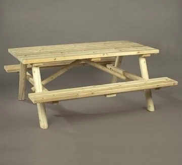 Log Picnic Table