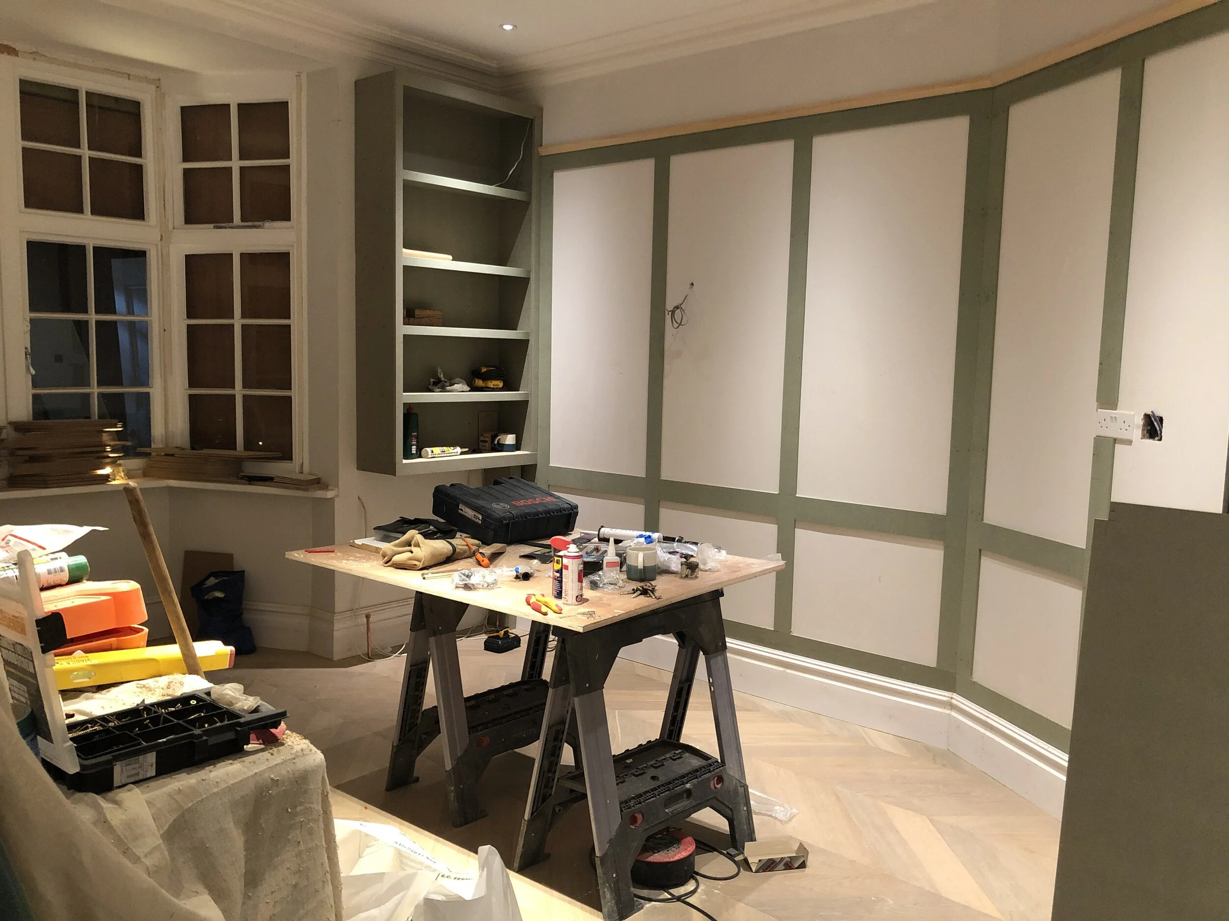 Living Room carpentry and paneling