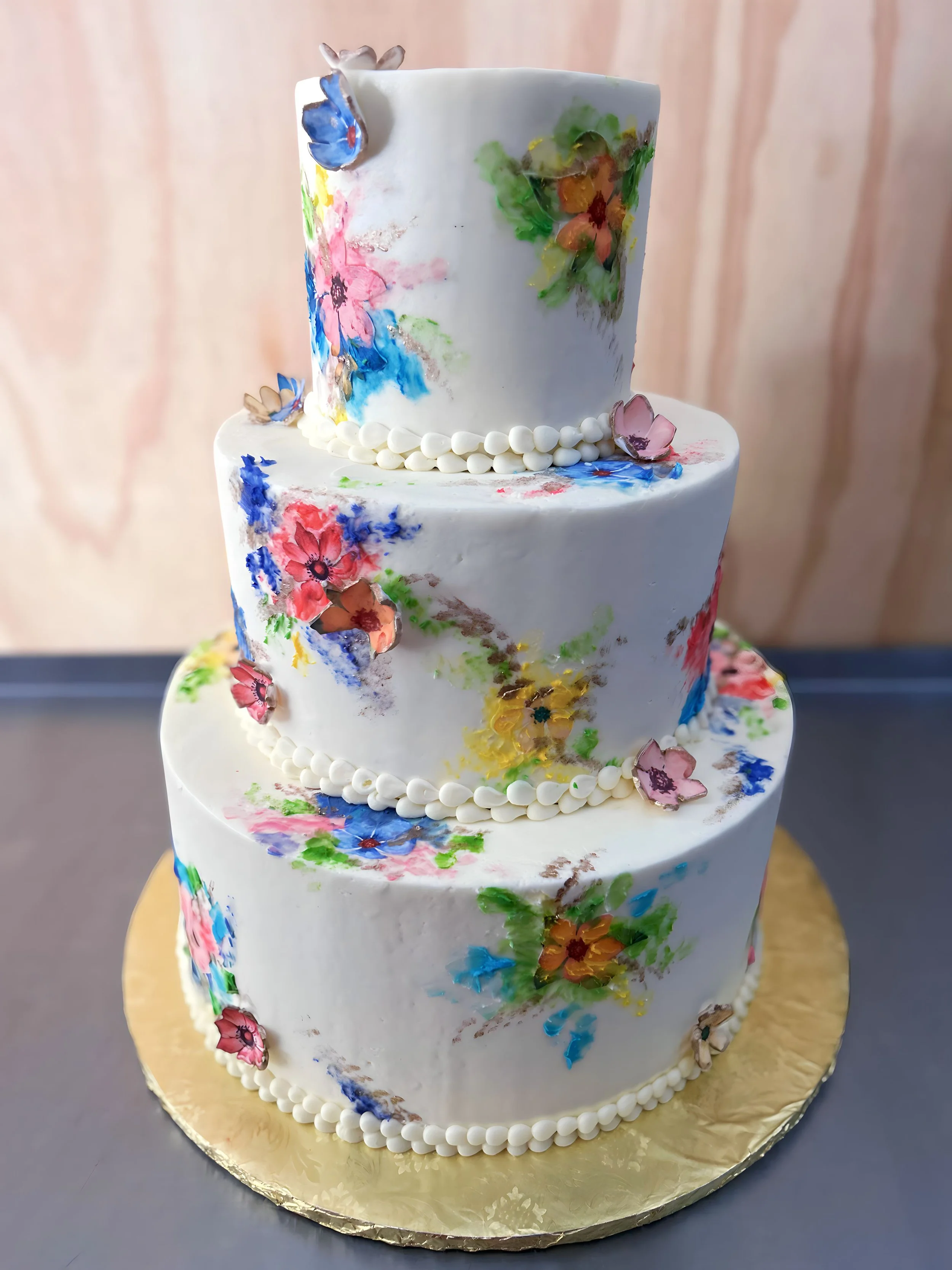 Watercolor Wedding Cake