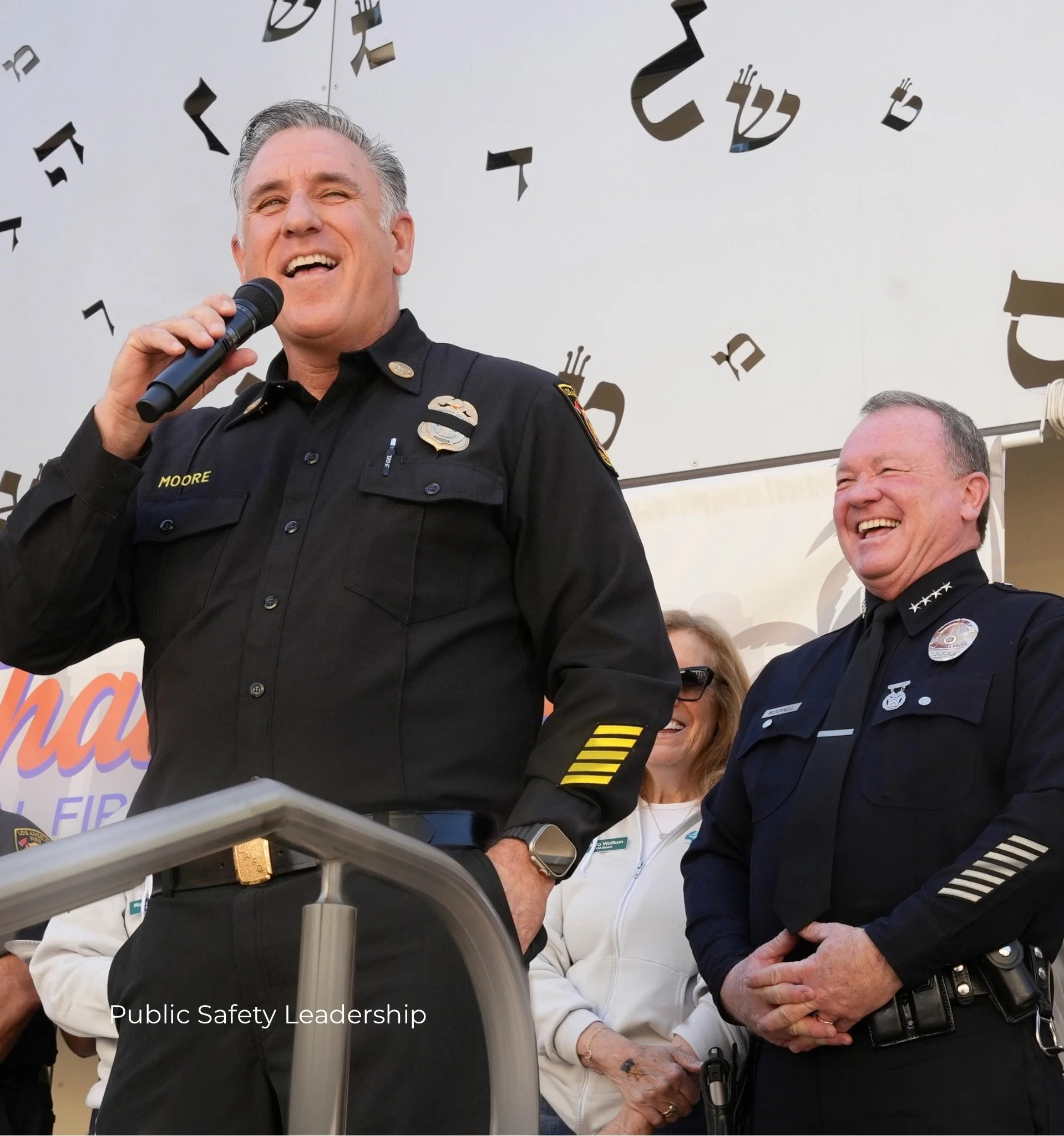 Fire and Police Chief Speaking at Community Event