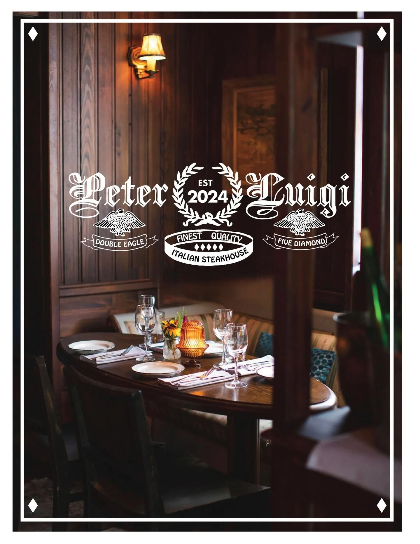 PETER LUIGI&rsquo;s ITALO AMERICAN STEAKHOUSE REOPENS (also closes) SATURDAY DEC. 20th! &hellip;it also happens to be our last night before a bit of a break!  Reservations are available online!  STEAKS!  PARMS!  PASTAS!  LOTS OF BUTTER &amp; WAY TOO 