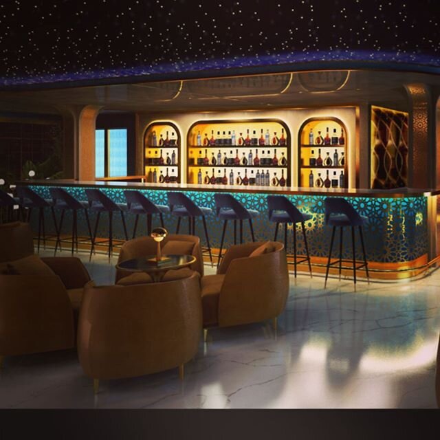 Our nightclub clients love a little flash. Rendering for SLounge- Turkish Lounge concept coming to Brickell in 2021. #dafadesign #nightclubdesign