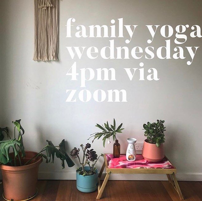 This Wednesday afternoon, at 4pm, one of our favourite teachers - Val - will be hosting a fun online class for your family to enjoy from home.  Join her to stretch, breathe, connect and slow down together.  Cost is $10 per family.  Email Val at hello