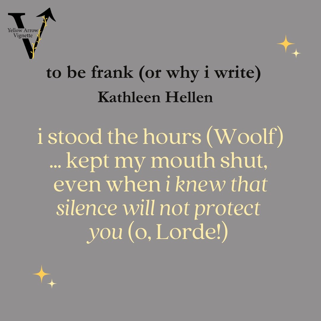Kathleen Hellen | to be frank (or why i write) 