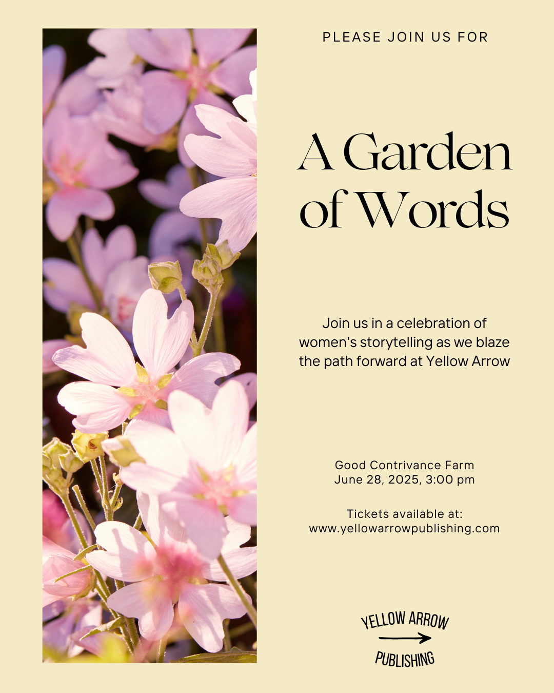 A Garden of Words: A Yellow Arrow Celebration and Fundraising Event