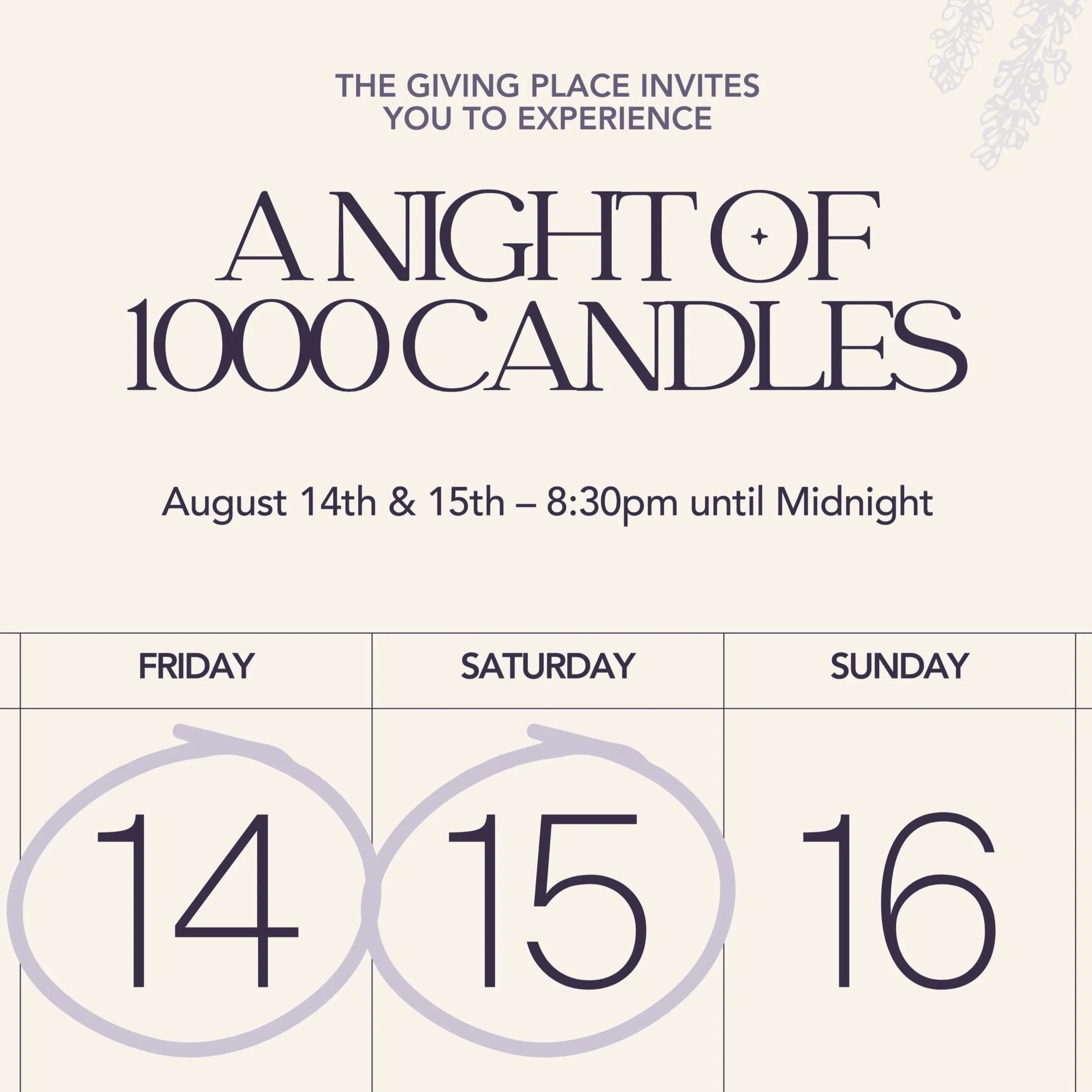 A Night of 1000 Candles