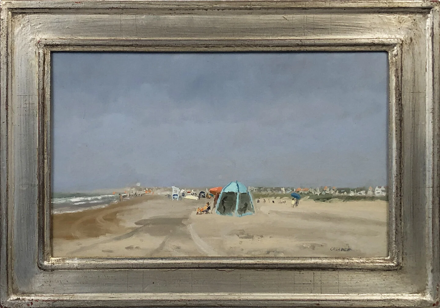 “The Green Parasol” 12 1/4” x 17 1/2” $2500